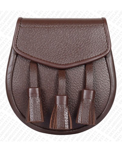 Brown leather Scottish kilt sporran with premium quality leather Brown leather Scottish kilt sporran with premium quality leather