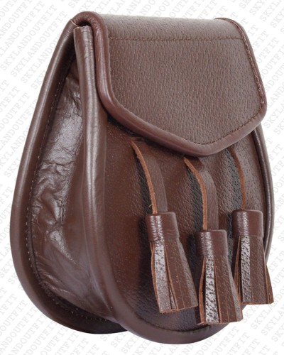 Brown leather Scottish kilt sporran with premium quality leather Brown leather Scottish kilt sporran with premium quality leather