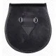 Semi Dress Black Leather Sporran with Rampant Lion Pattern Semi Dress Black Leather Sporran with Rampant Lion Pattern