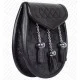 Semi Dress Sporran Bovine Fur Black Leather and Bovine Fur Semi Dress Sporran Bovine Fur Black Leather and Bovine Fur