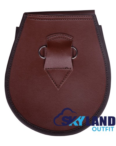 Scottish Brown Leather Rob Roy Sporran - Gothic Kilt Sporran Scottish Brown Leather Rob Roy Sporran - Gothic Kilt Sporran