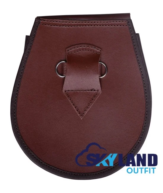 Scottish Brown Leather Rob Roy Sporran - Gothic Kilt Sporran Scottish Brown Leather Rob Roy Sporran - Gothic Kilt Sporran