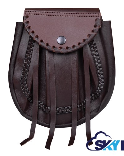 Scottish Brown Leather Rob Roy Sporran - Gothic Kilt Sporran Scottish Brown Leather Rob Roy Sporran - Gothic Kilt Sporran