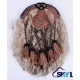 Handmade Scottish Full Dress Kilt Sporran - Brown Leather with Stag Head Badge & Coyote Fur Handmade Scottish Full Dress Kilt Sporran - Brown Leather with Stag Head Badge & Coyote Fur