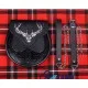 Scottish Black Leather Kilt Sporran with Stag Head & Belt Strap Scottish Black Leather Kilt Sporran with Stag Head & Belt Strap