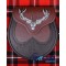 Scottish Brown Leather Kilt Sporran with Stag Head Badge & Chain Strap