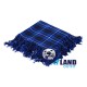 Scottish Kilt Fly Plaid with Purled Fringe in Ramsey Blue Tartan