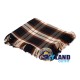 Scottish Kilt Fly Plaid with Purled Fringe in Rose Ancient Tartan