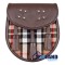 Brown Scottish Sporran with Clan Campbell of Thompson Tartan