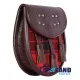 Brown Leather Scottish Sporran with Clan Scottish Rose Tartan Brown Leather Scottish Sporran with Clan Scottish Rose Tartan