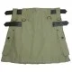 Ladies Utility Olive Green Cotton Kilt with adjustable Leather Straps