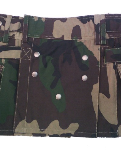 Army Camouflage Utility Cotton Kilt | Women Cargo Pockets Skirt Army Camouflage Utility Cotton Kilt | Women Cargo Pockets Skirt