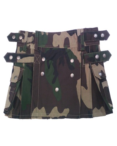 Army Camouflage Utility Cotton Kilt | Women Cargo Pockets Skirt Army Camouflage Utility Cotton Kilt | Women Cargo Pockets Skirt