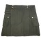 Ladies Black Utility Cotton Kilt with Four Cargo Pockets  