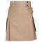 Utility Khaki Cotton Kilt for Women Skirt with adjustable Straps 