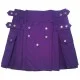 Ladies Purple Cotton Utility Kilt | Kilted Skirt with Four Cargo Pockets and Front Buttons Ladies Purple Cotton Utility Kilt | Kilted Skirt with Four Cargo Pockets and Front Buttons