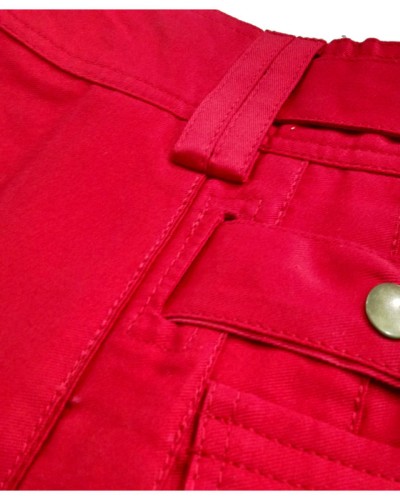 Ladies Red Cotton Utility Kilt | Women Kilted Skirt with Four Cargo Pockets Ladies Red Cotton Utility Kilt | Women Kilted Skirt with Four Cargo Pockets