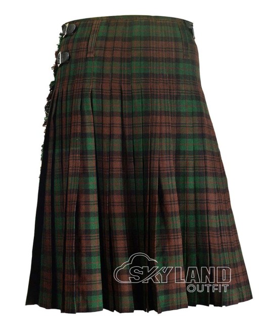 Brown Watch Tartan Maxi Length Skirt for Women Brown Watch Tartan Maxi Length Skirt for Women
