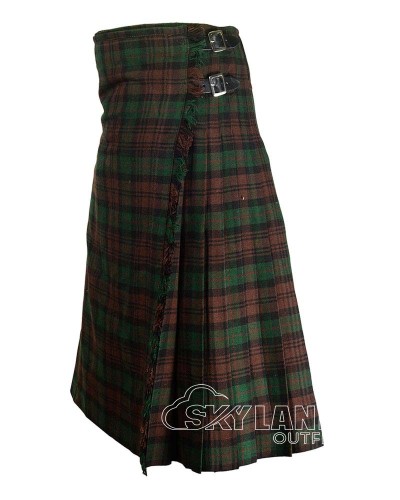 Brown Watch Tartan Maxi Length Skirt for Women Brown Watch Tartan Maxi Length Skirt for Women