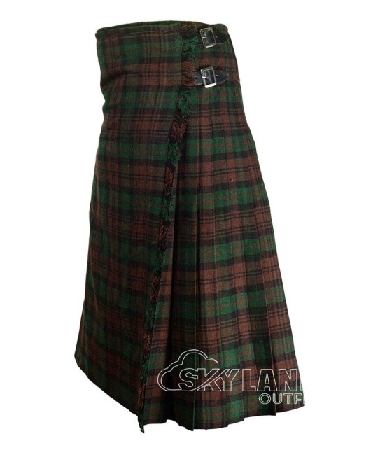 Brown Watch Tartan Maxi Length Skirt for Women Brown Watch Tartan Maxi Length Skirt for Women