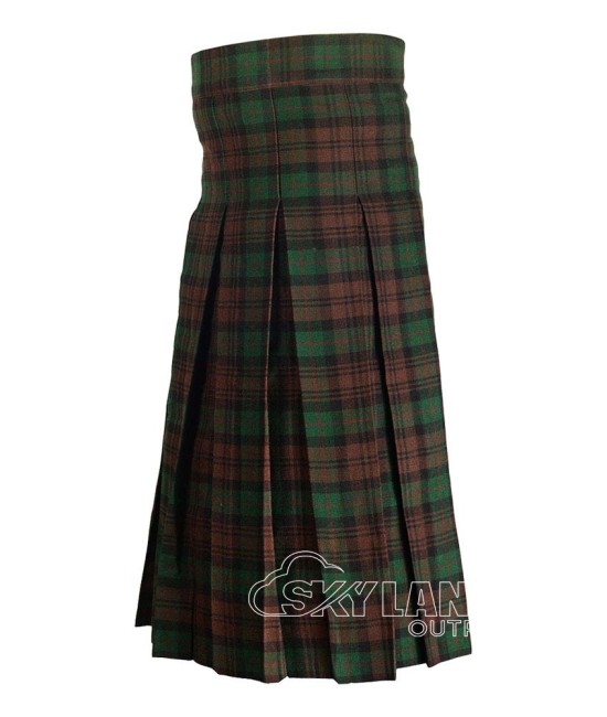 Brown Watch Tartan Maxi Length Skirt for Women Brown Watch Tartan Maxi Length Skirt for Women