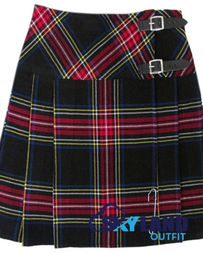 Black Stewart Tartan Mini Billie Kilt Mod Skirt Girls Mini Billie Skirt Black Stewart Tartan Mini Billie Kilt Mod Skirt Girls Mini Billie Skirt