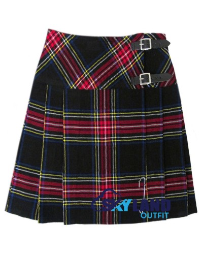 Black Stewart Tartan Mini Billie Kilt Mod Skirt Girls Mini Billie Skirt Black Stewart Tartan Mini Billie Kilt Mod Skirt Girls Mini Billie Skirt