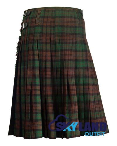 Brown Watch Tartan Maxi Length Skirt for Women Brown Watch Tartan Maxi Length Skirt for Women