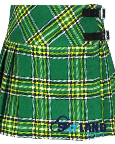 Irish Heritage Tartan Mini Billie Kilt Mod Skirt Girls Mini Billie Skirt