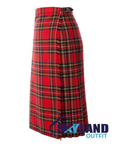 Royal Stewart Tartan Maxi Length Skirt for Women
