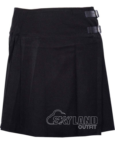 Solid Black Mini Kilt | Girls Billie Mod Skirt