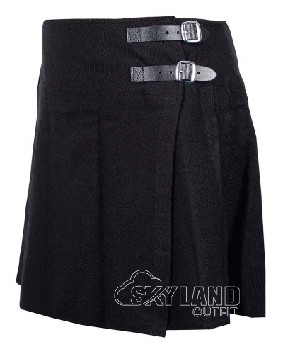 Solid Black Mini Kilt | Girls Billie Mod Skirt Solid Black Mini Kilt | Girls Billie Mod Skirt