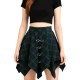 Black Watch Tartan Skirt | Wool Pixie Skirt D-Ring
