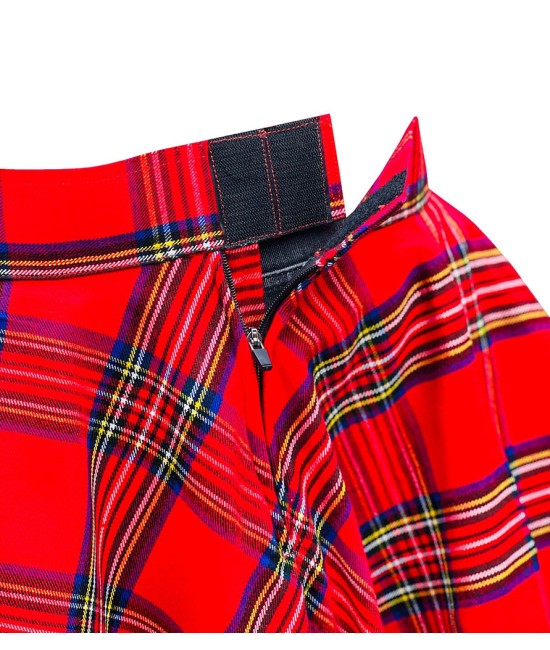 Royal Stewart Tartan Skirt | Wool Pixie Skirt D-Ring