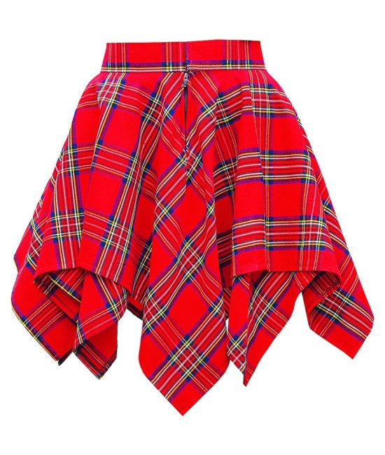 Royal Stewart Tartan Skirt | Wool Pixie Skirt D-Ring