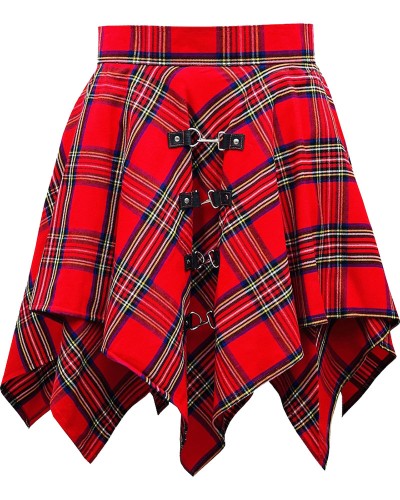 Royal Stewart Tartan Skirt | Wool Pixie Skirt D-Ring