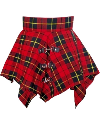 Wallace Tartan Skirt | Wool Pixie Skirt D-Ring