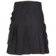 Utility Black Cotton Kilt for Women Skirt with adjustable Straps 