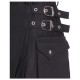 Utility Black Cotton Kilt for Women Skirt with adjustable Straps 