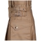 Utility Khaki Cotton Kilt for Women Skirt with adjustable Straps 