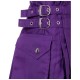 Ladies Purple Utility Cotton Kilt | Kilted Skirt with Cargo Pockets