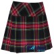 Black Stewart Tartan Mini Billie Kilt Mod Skirt Girls Mini Billie Skirt