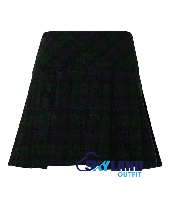 Black Watch Tartan Mini Billie Kilt Mod Skirt Girls Mini Billie kilt Skirt