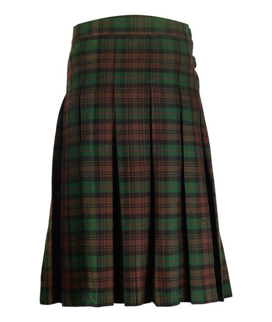 Brown Watch Tartan Maxi Length Skirt for Women