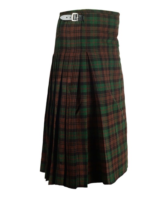 Brown Watch Tartan Maxi Length Skirt for Women