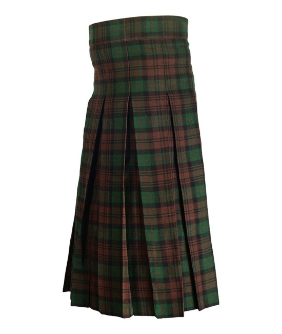 Brown Watch Tartan Maxi Length Skirt for Women