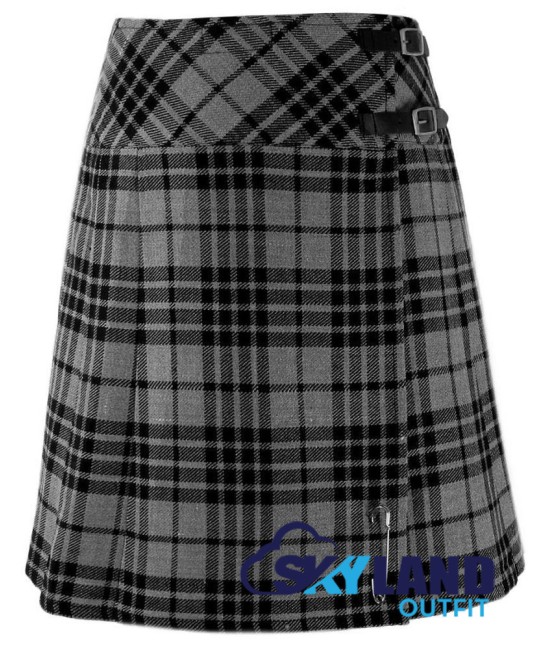 Grey Watch Tartan Mini Billie Kilt Mod Skirt Girls Mini Billie Skirt