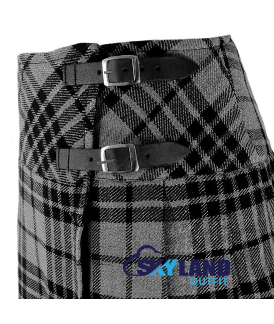 Grey Watch Tartan Mini Billie Kilt Mod Skirt Girls Mini Billie Skirt