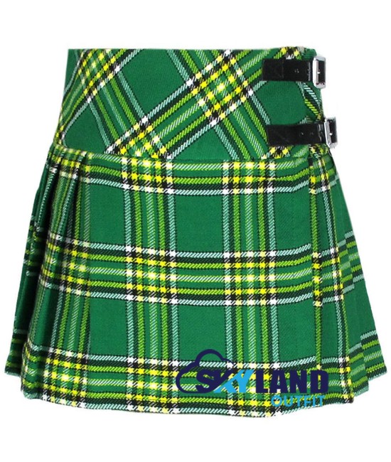 Irish Heritage Tartan Mini Billie Kilt Mod Skirt Girls Mini Billie Skirt