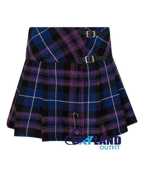 Pride of Scotland Tartan Mini Billie Kilt Mod Skirt Girls Mini Billie Skirt